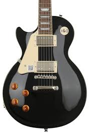 With a full mahogany guitar. Epiphone Les Paul Standard Left Handed Ebony Sweetwater