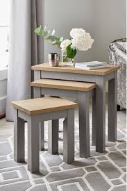 Malvern Nest Of 3 Tables Dining Table Chairs Living Room Grey Living Room Style