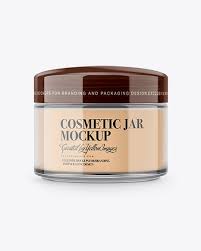 Clear Cosmetic Jar With Cream Mockup In Jar Mockups On Yellow Images Object Mockups Cosmetic Jars Mockup Free Psd Mockup