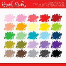 Download Buy 2 Get 1 Free Paint Brush Stroke Clipartpaint Brush Clip Etsy