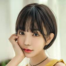 Short hairstyles for round faces are no less flattering, when chosen and done correctly. Usd 23 09 Wig Female Short Hair Round Face Bobo Set Korean Bobo Handsome Face Fl Short Hair Styles For Round Faces Hairstyles For Round Faces Short Hair Wigs