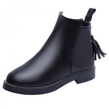 Chelsea boots with a winter coat. Buy 2019 Women Winter Tassel Boots Fashion Warm Side Zipper Women Shoes Flat Female Ankle Boots Martin Boots