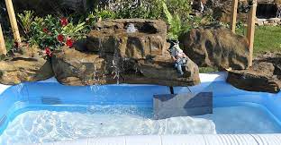 I Know You Will Not Be Using A Cheap Blow Up Family Fun Center Pool From Walmart But This Gi Pool Waterfall Swimming Pool Waterfall Above Ground Swimming Pools