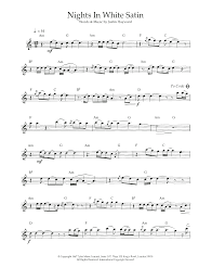 Download and print last christmas sheet music for alto sax solo by wham! Nights In White Satin Sheet Music The Moody Blues Flute Solo