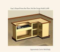 This isn't a super detailed plan with a measured drawing, but this home bar is laid out with enough photos that most handy folks should be able to figure it out. Easy To Build 4 X 8 Foot L Shaped Home Bar Plans Wet Bar Design Model L2wb Diy Home Bar Basement Bar Designs Home Bar Plans