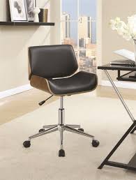 Types of vintage style furniture. Awesome Mid Century Modern Style Low Profile Office Chair Available In White Or Black Leatherette With Walnut Finished Scoop Seat