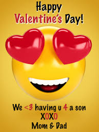 Here you'll find 60 animated valentines for use on february fourteenth. Emoji Fan Happy Valentine S Day For Son Birthday Greeting Cards By Davia