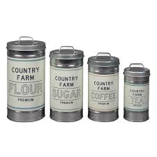 Buy decorative canisters and get the best deals at the lowest prices on ebay! Decorative Nesting Kitchen Canisters With Lids Galvanized Set Of 4 Barnyard Designs