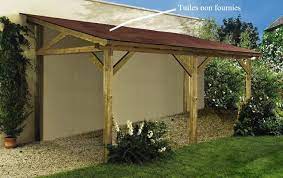 Carport Bois 1 Pan 5 60 X 2 78 M Carport Bois Appenti Bois Castorama
