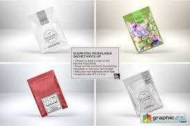 Clear Foil Sachet Packaging Mockup Free Download Vector Stock Image Photoshop Icon