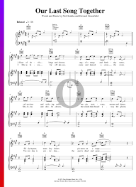 Check out the free hello everybody app for iphone/ipad or android. Our Last Song Together Sheet Music Piano Voice Guitar Pdf Download Streaming Oktav