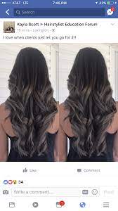 Mushroom Brown Grey Hair Long Layers Sombre Ombre Balayage Asian Ombre Hair Balayage Balayage Hair