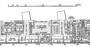 Ocean Liner Rms Queen Elizabeth 1940 Cunard Complete Ga Retractable Deck Plans 1834261096