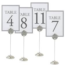 Set Of 4 Jeweled Table Markers Table Markers Wedding Table Markers Markers Set