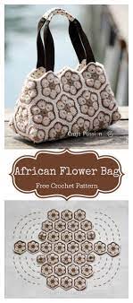 African Flower Motif Bag Free Crochet Pattern Serbest Orgu Cantalar Krose Canta