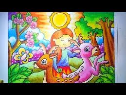Gunung cara menggambar dan mewarnaipemandangan 20 pemandangan air terjun yang indah di sawah kreasi warna how to draw mewarnai gradasi crayon/oilpastel pantai mudah dengan krayon untuk anak. Cara Mewarnai Gambar Pemandangan Dengan Crayon Seni Krayon Pelajaran Seni Gambar Pastel