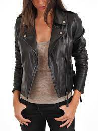 Women Leather Black Jacket 100 Genuine Lambskin Biker Bomber S M L Xl W Leather Jacket Leather Jacket Girl Womens Black Leather Jacket