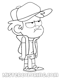 Coloriage Dipper Pines Mad Gravity Falls Gravity Falls Coloriage Automne Dessins Faciles Coloriage