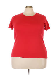 details about time and tru women red short sleeve t shirt 3x plus