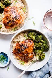 Roasted Sticky Chicken Thighs Recipe Asian Chicken Thighs Asian Chicken Recipes