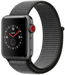 Apple Watch Series 3 Gsp And Cellular 38mm Space Grey Aluminium Case With Sport Loop Dark Olive Buy Apple Watch Apple Watch Apple Watch Bands