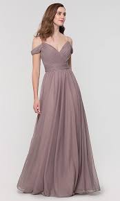 Kleinfeld Long Bridesmaid Dress With Beaded Straps Limited Availability Flowy Bridesmaid Dresses Mauve Bridesmaid Dress Long Chiffon Dress Long