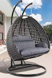 Best double seat wicker hanging chair for adults and children with 15cm cushion, perfect for patio, deck, backyard, house(charcoal color). China Swinging Canopy Hammock Outdoor Indoor Restaurant Double Seat Garden Patio Rattan Egg Swing Chair With Stand China Rattan Wicker Chairs Patio Swing Chair