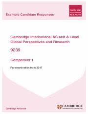 Cambridge international level 1/level 2 certificate global perspectives. Cambridge Global Perspective Project Example Pdf Cambridge International As Global Perspectives And Research 9239 Cambridge International Examinations Course Hero