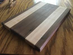 What about the builder who weighs the risks. My First Project Butcher Block Style Cutting Board With Maple And Walnut Sealed With Food Safe Cutting Board Oil Woodworking