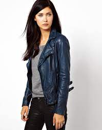 Muubaa Reval Lambs Leather Jacket With Buckle Detail On Neck And Hem