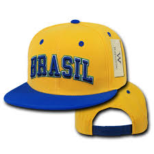 Brasil Brazil Hat Snapback Flat Bill Country Cap