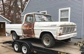The 1967 custom mustang is a retooled version of the '68 mustang without the opening hood and plastic base. 1967 Ford F 100 Gets An Mustang Independent Rear Suspension Setup