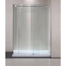 Schon Lindsay 60 In X 79 In Semi Framed Shower Enclosure With Sliding Glass Shower Door In Chrome And Clear Glass Sc70019 Glass Shower Doors Shower Sliding Glass Door Framed Shower Enclosures