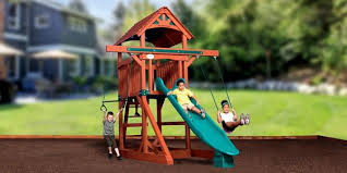 If you come by our showroom this impressive titan treehouse will be on display as well. Backyard Adventures Adventure Treehouse Junior Space Saver Playset American Eagle Fireplace And Playsets