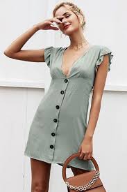 Simple Dress 28 Casual Button Down Summer Dress With Sassy Ruffle Sleeves And A Mini Length Ruffled Dress Women Simple Summer Dresses Simple Dresses