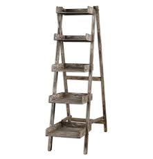 Cottage Chic Weathered Wood Distressed Ladder Shelves Rustic Primitive Bookshelf Rustic Bookcase Ladder Bookshelf Bookcase