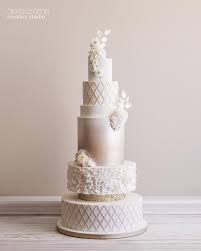 White Gold Ruffle Wedding Cake Champagne Ombre Wedding Cake Recently Created For A Sweet Coup Champagne Wedding Cakes Wedding Cake Ombre Ruffle Wedding Cake