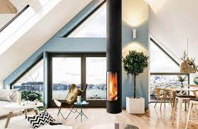 slimfocus suspendu focus poele a bois poele a bois moderne cheminee suspendue