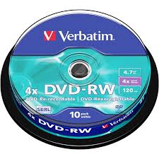 The dvd (common abbreviation for digital video disc or digital versatile disc) is a digital optical disc data storage format invented and developed in 1995 and released in late 1996. Verbatim Dvd Rw 4x 10 Piece Cakebox Media Alzashop Com