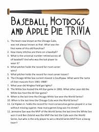 It is interactive to the purpose to be more receptive for next lesson subjects or to end the lesson with a summary in the trivia. 6 Best Printable Baseball Trivia And Answers Printablee Com