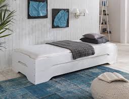 Stapelbett Gastebett Bett 90x200 Kiefer Massiv Weiss Zwei Einzelbetten In Mobel Wohnen Mobel Betten Wasserbetten Bett 90x200 Einzelbett Weiss Stapelbett