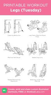 Printable Workout Legs Printables Exercise Workout