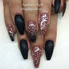 Pink Black And Glitter Nails Pink And Gold Acrylic Nails Matte Black And Pink Glitter Nails Pink Glitter Acrylic Nails Pink Glitter Acrylic Nail Gorgeous Nails Wedding Acrylic Nails Nails