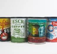 ESCR Beaded Tin Coffee Can