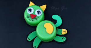 Podelki Iz Kryshek Koshka Bricolages Pour Enfants Activite Manuelle Automne Decoration Design