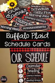 Black And White Buffalo Plaid Classroom Decor Editable Schedule Cards Farmhouse Classroom Decor Schedule Cards Classroom Decor Classroom Organization Labels