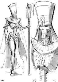 I Was Wondering What A Female Necron Would Look Like So I Just Sketched One Myself Warhammer 40k Necrons Warhammer Art Warhammer Fantasy