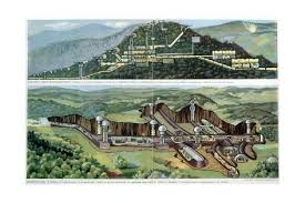giclee print cross section view of the maginot line 24x16in in 2021 underground base military bunkers unique buildings