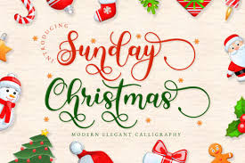 Download Sunday Christmas Font By Airotype Creative Fabrica PSD Mockup Templates
