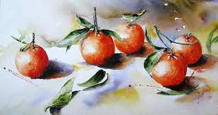 Vitamines Fruits Aquarelle Peinture Aquarelle Vitamines
